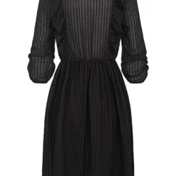 ONLY Damen NOOS Viskose Kleid Mit V-Neck Und Rüschen-Details Schwarz 7 ONLY Damen NOOS Viskose Kleid Mit V-Neck Und Rüschen-Details Schwarz -Diven Art Verkäufe 23020057 2