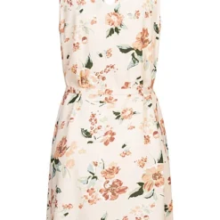 Vero Moda Damen NOOS Viskose Kleid M. V-Neck U. Bindedetail Blumenprint Birch Beige -Diven Art Verkäufe 23020266 2