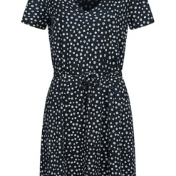 ONLY Damen NOOS Mini-Kleid Mit Bindedetail Und V-Neck Blumen Print Night Navy Blau