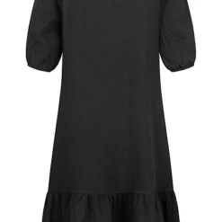 Vero Moda Damen V-Neck Kleid Mit 1/2 Ärmeln Und Elastischen Bündchen Schwarz -Diven Art Verkäufe 23030023 2