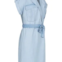 Noisy May Damen NOOS Kleid Mit Bindegürtel Denim-Look 2-Brusttaschen Hell Blau 6 Noisy May Damen NOOS Kleid Mit Bindegürtel Denim-Look 2-Brusttaschen Hell Blau -Diven Art Verkäufe 23030035 1