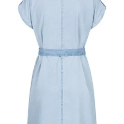 Noisy May Damen NOOS Kleid Mit Bindegürtel Denim-Look 2-Brusttaschen Hell Blau 7 Noisy May Damen NOOS Kleid Mit Bindegürtel Denim-Look 2-Brusttaschen Hell Blau -Diven Art Verkäufe 23030035 2