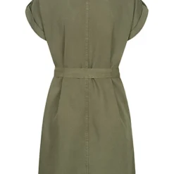 Noisy May Damen NOOS Kleid Mit Bindegürtel Denim-Look 2-Brusttaschen Oliv Grün -Diven Art Verkäufe 23030036 2