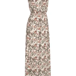 Cloud5ive Damen Viskose Maxi-Kleid Mit All Over Flower Print Weiss -Diven Art Verkäufe 23036647 1