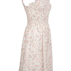 Cloud5ive Damen Träger-Kleid Mit Rüschendetails Und Blumen Print Weiss -Diven Art Verkäufe 23036669 1