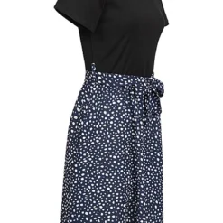 Cloud5ive Damen T-Shirt-Kleid 2-Tone Mit Punkt-Print Schwarz Blau 6 Cloud5ive Damen T-Shirt-Kleid 2-Tone Mit Punkt-Print Schwarz Blau -Diven Art Verkäufe 23036689 1