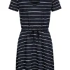 ONLY Damen NOOS Mini-Kleid Mit Bindedetail Und V-Neck Gestreift Navy Blau Weiss -Diven Art Verkäufe 23040003