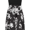 Cloud5ive Damen Bandeau Kleid AOP Blumen Print Schwarz -Diven Art Verkäufe 23056054